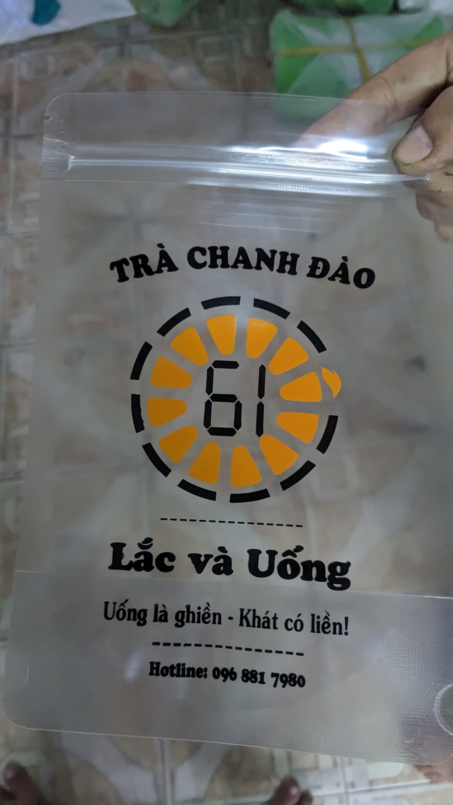 Túi zip trong trà chanh